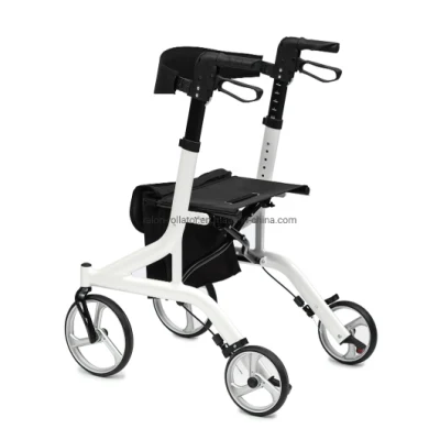 Großhandel Medizinisches Gesundheitswesen Outdoor-Aluminium-Leichtgehhilfe-Rollator für Behinderte