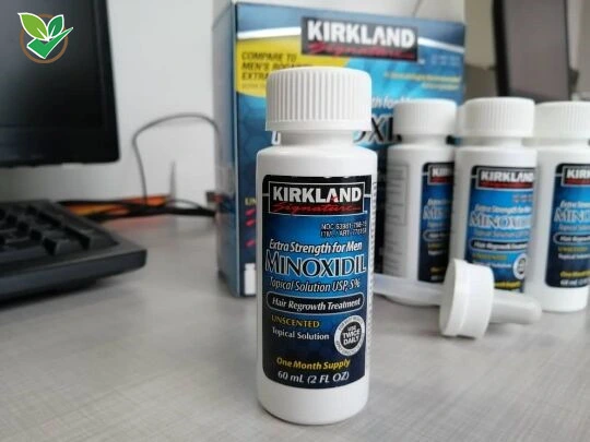 6 Monate Kirkland Minoxidil 5 % extra starke Haarausfall-Nachwuchsbehandlung für Männer, 12 FL Oz (6er-Pack)